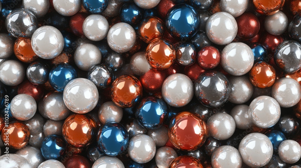 Multicolored glass and chrome balls scattered randomly in 3D. Multicolored glass and chrome balls scattered randomly in 3D.