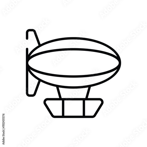Zeppelin vector icon