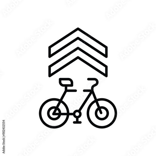 Bike Lane vector icon