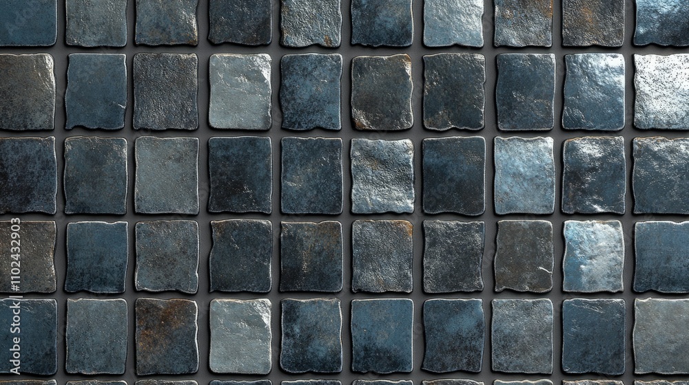 Seamless Slate Mosaic Design. Elegant Ceramic Texture for Walls and Floors in Modern Spaces