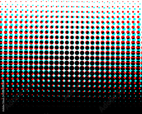 A view of a vertical gradient of black to white, as a background, using a halftone filter.
