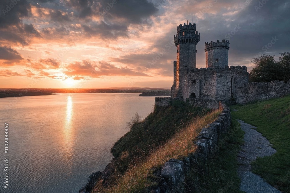 Sunset Over Blackrock Castle: A Majestic Landmark of Cork, Ireland - Ancient Architecture and Medieval Charm Sunset Over Blackrock Castle: A Majestic Landmark of Cork, Ireland - Ancient Architecture and Medieval Charm