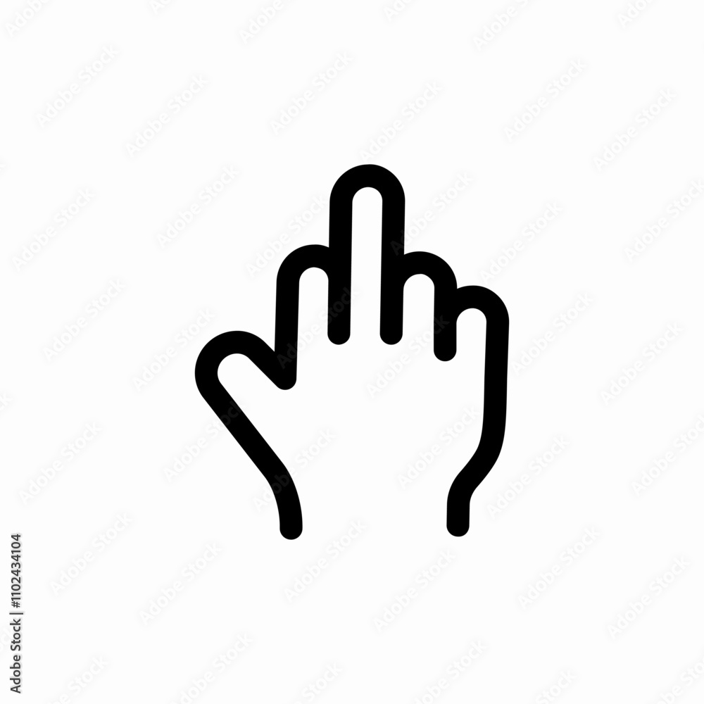 middle finger icon sign vector middle finger icon sign vector
