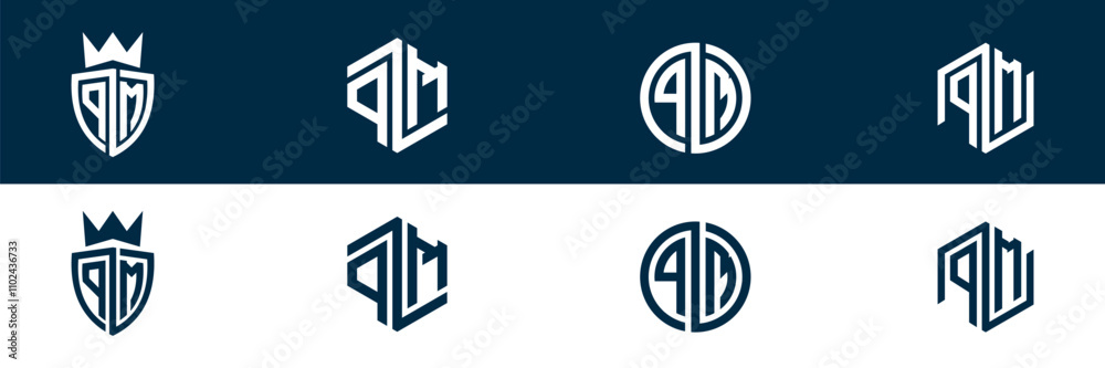PM MP Trendy letter logo design PM MP Trendy letter logo design