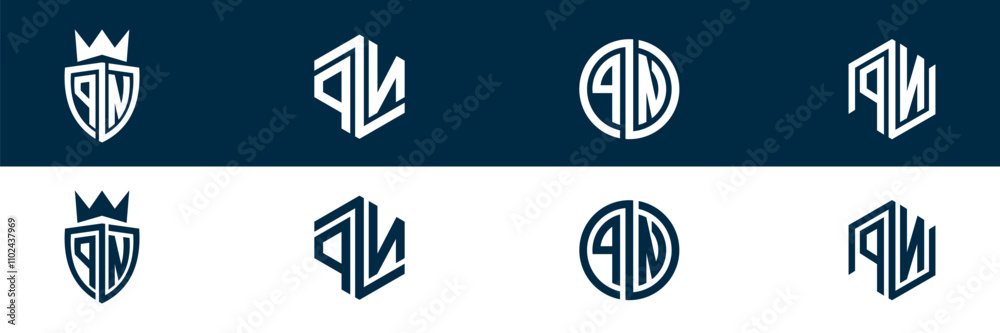 PN NP Trendy letter logo design PN NP Trendy letter logo design