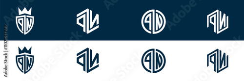 PN NP Trendy letter logo design