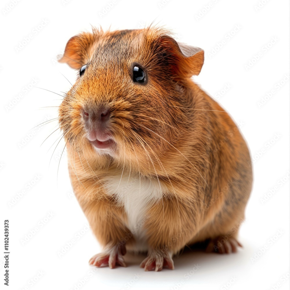 Repeated image of guinea pig on white background. Repeated image of guinea pig on white background.