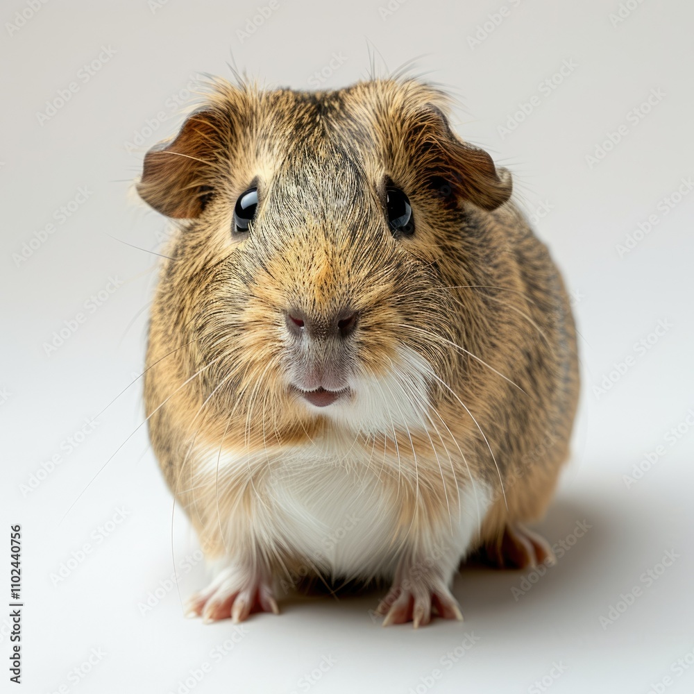 Fototapeta premium guinea pig guinea pig skinny guinea pig isolated on the white background