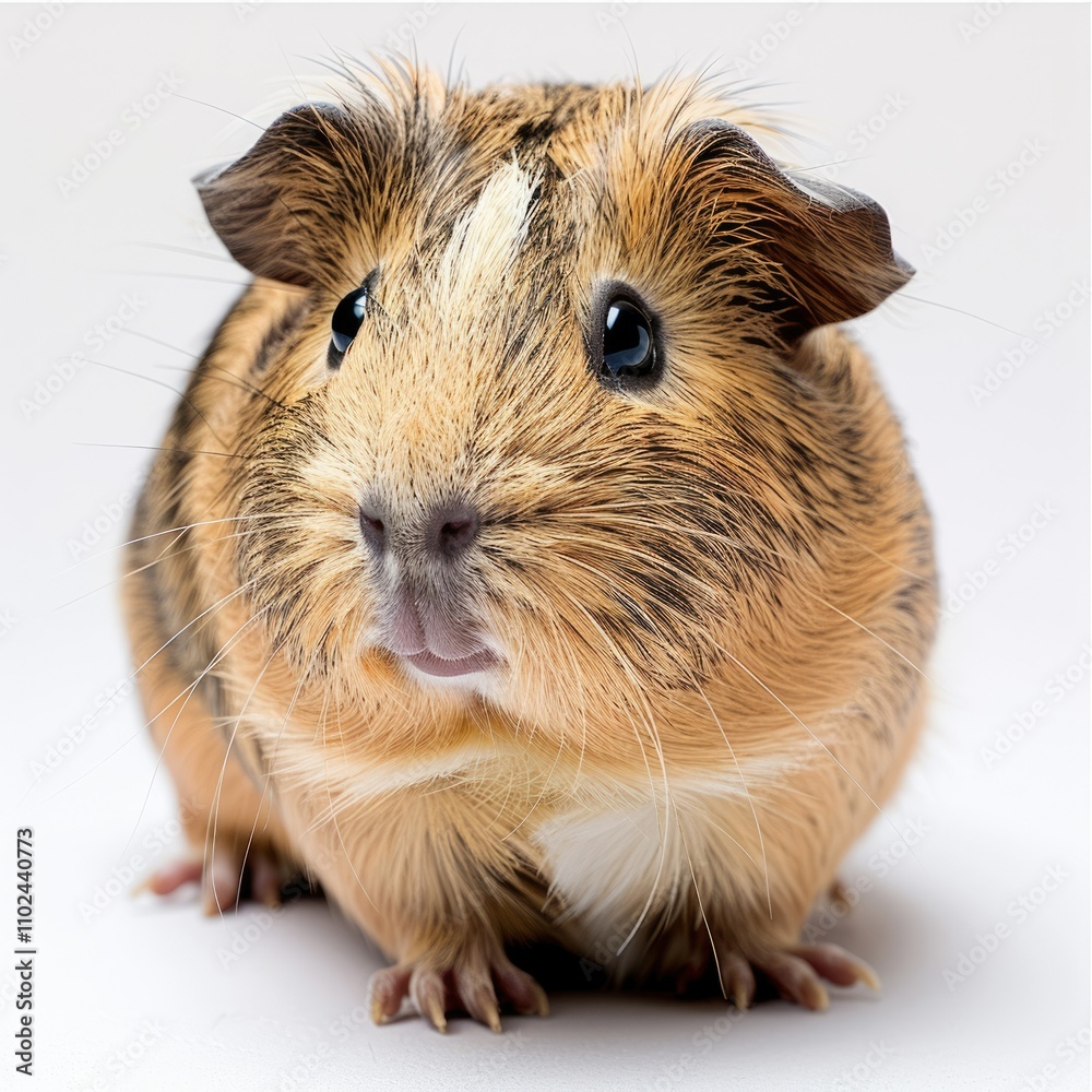 guinea pig  guinea pig  skinny guinea pig isolated on the white background