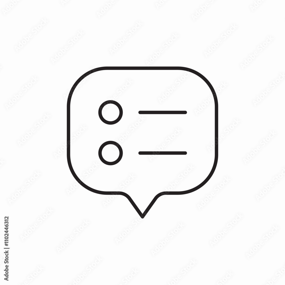 check list speech bubble icon sign vector check list speech bubble icon sign vector