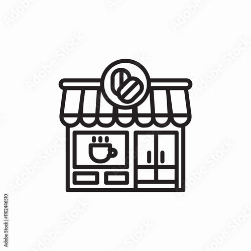 coffee shop icon sign vector