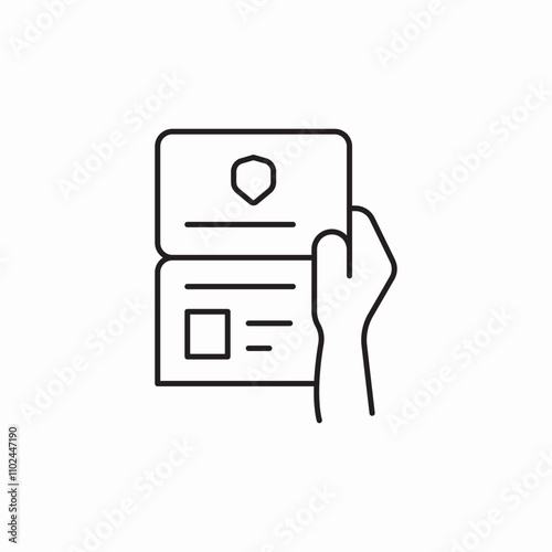 inspection passport airport icon sign vector