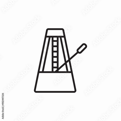 Music metronome icon sign vector