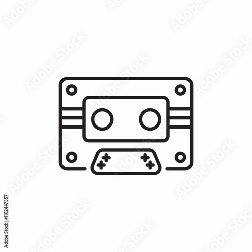 music tape casette icon sign vector