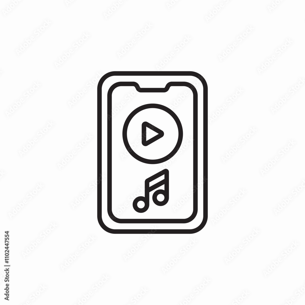 phone audio player icon sign vector phone audio player icon sign vector