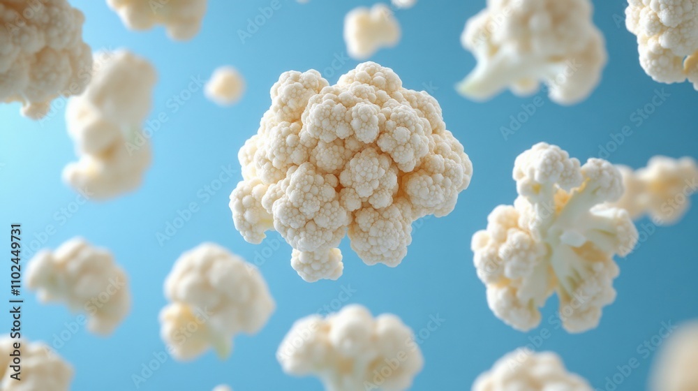Abstract Cluster of Floating Cauliflower Abstract Cluster of Floating Cauliflower