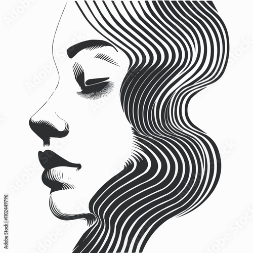 Incorporate negative space into your designs, using the white background to your advantage in your one-line vector art.