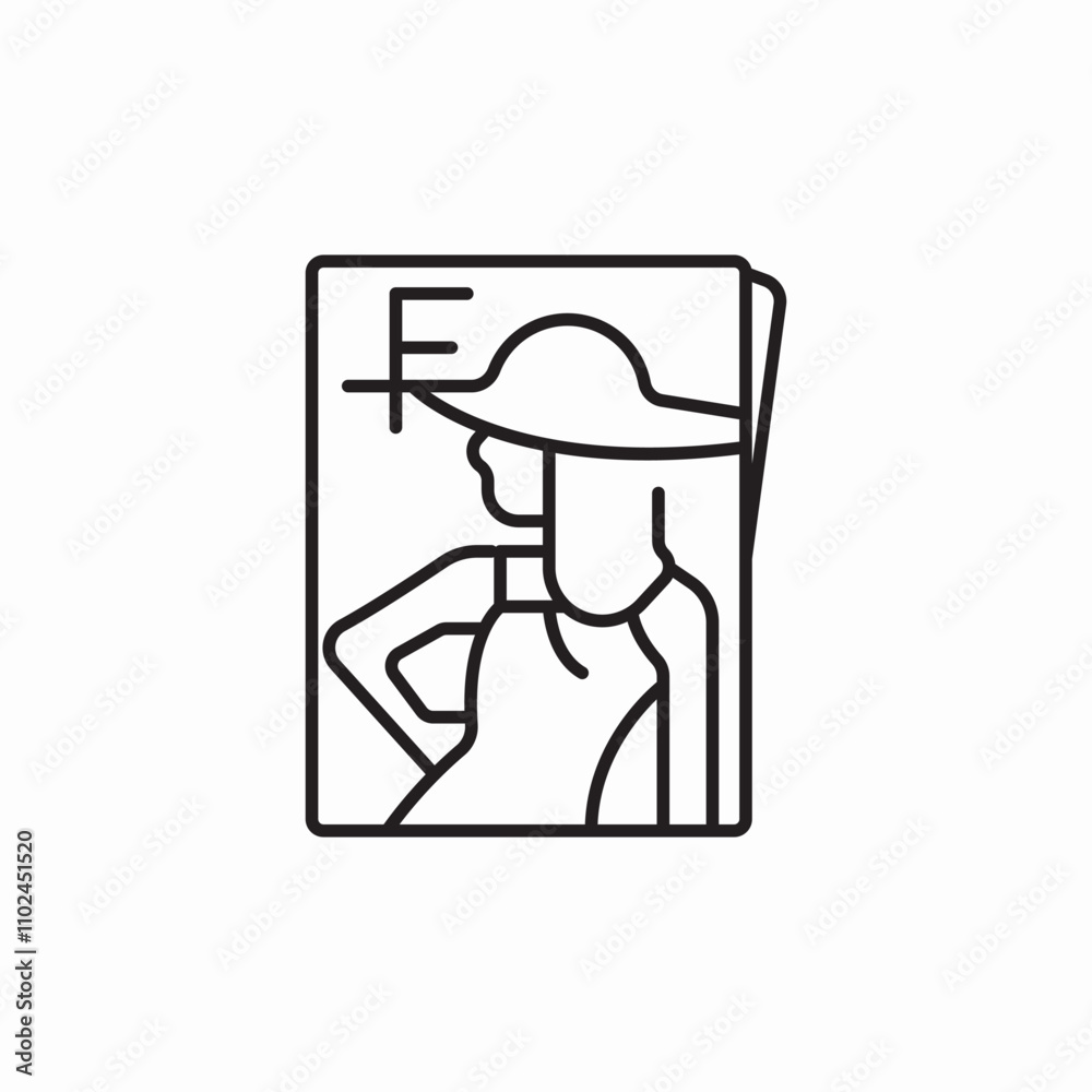 fashion magazine icon sign vector fashion magazine icon sign vector