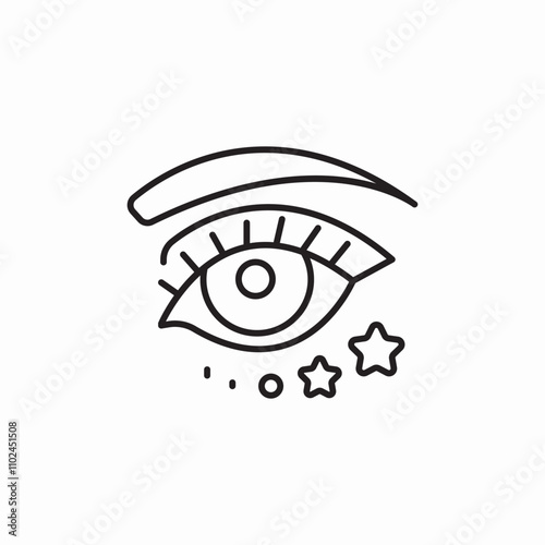eye makeup icon sign vector