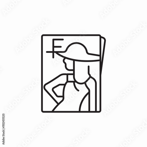 fashion magazine icon sign vector