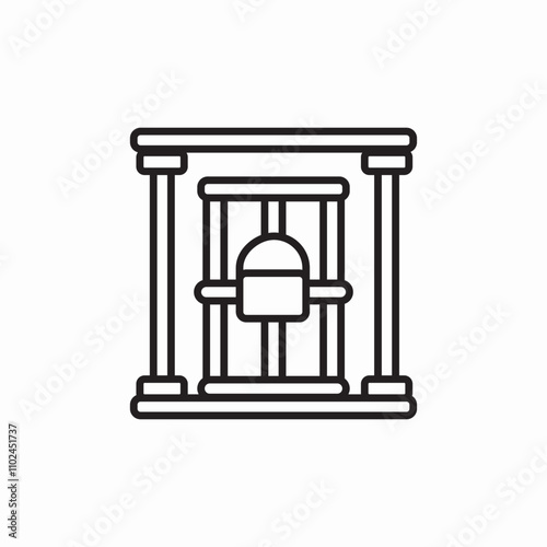 landmark ancient icon sign vector