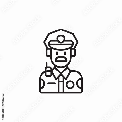 policeman police icon sign vector