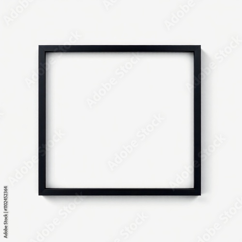 black frame on white wall