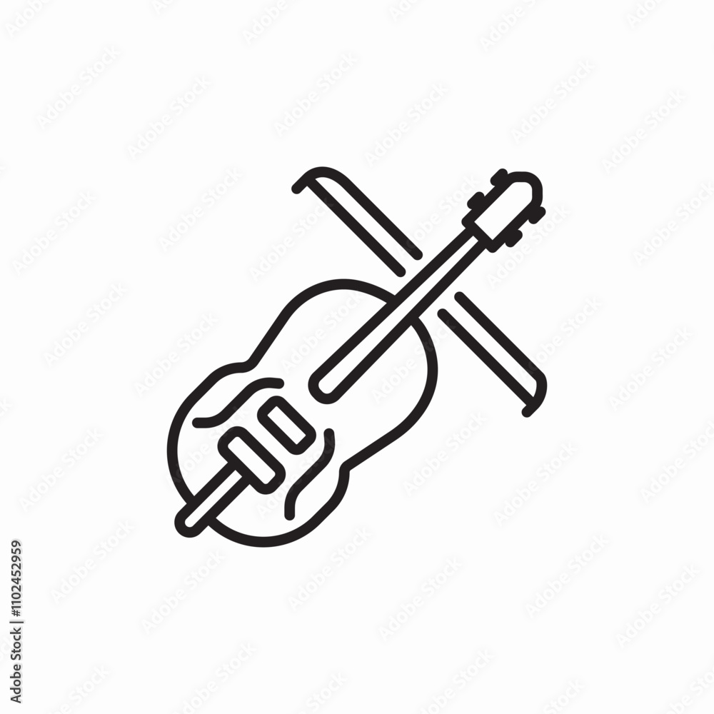 violin music icon sign vector violin music icon sign vector