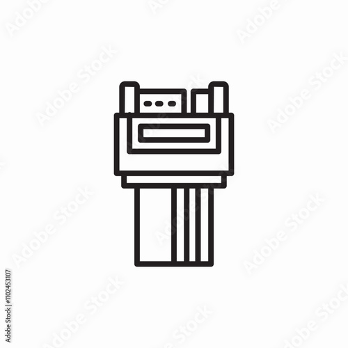 wire cable plug icon sign vector