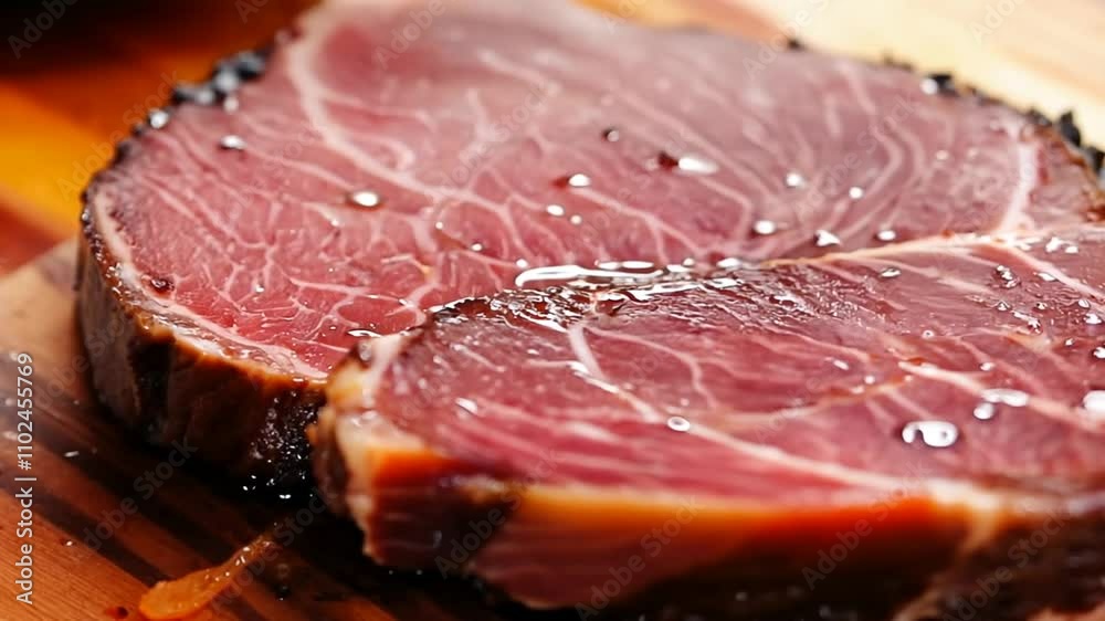 Food Cutting Meat With Knife Food Cutting Meat With Knife