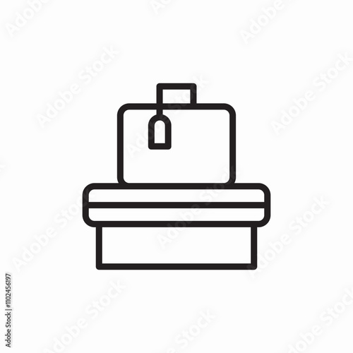 baggage inspection icon sign vector
