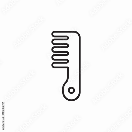 hair comb icon sign vector