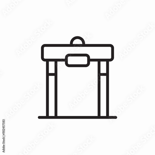 x ray gate icon sign vector