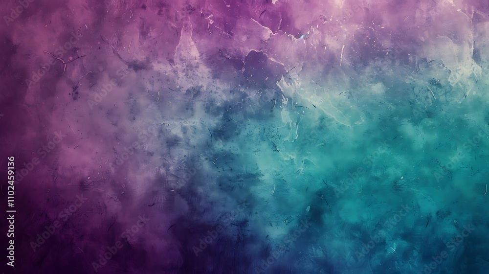 Fototapeta premium Abstract Purple and Teal Watercolor Background