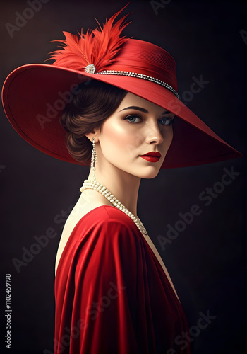 Portrait of a Woman of the Art Deco Period photo