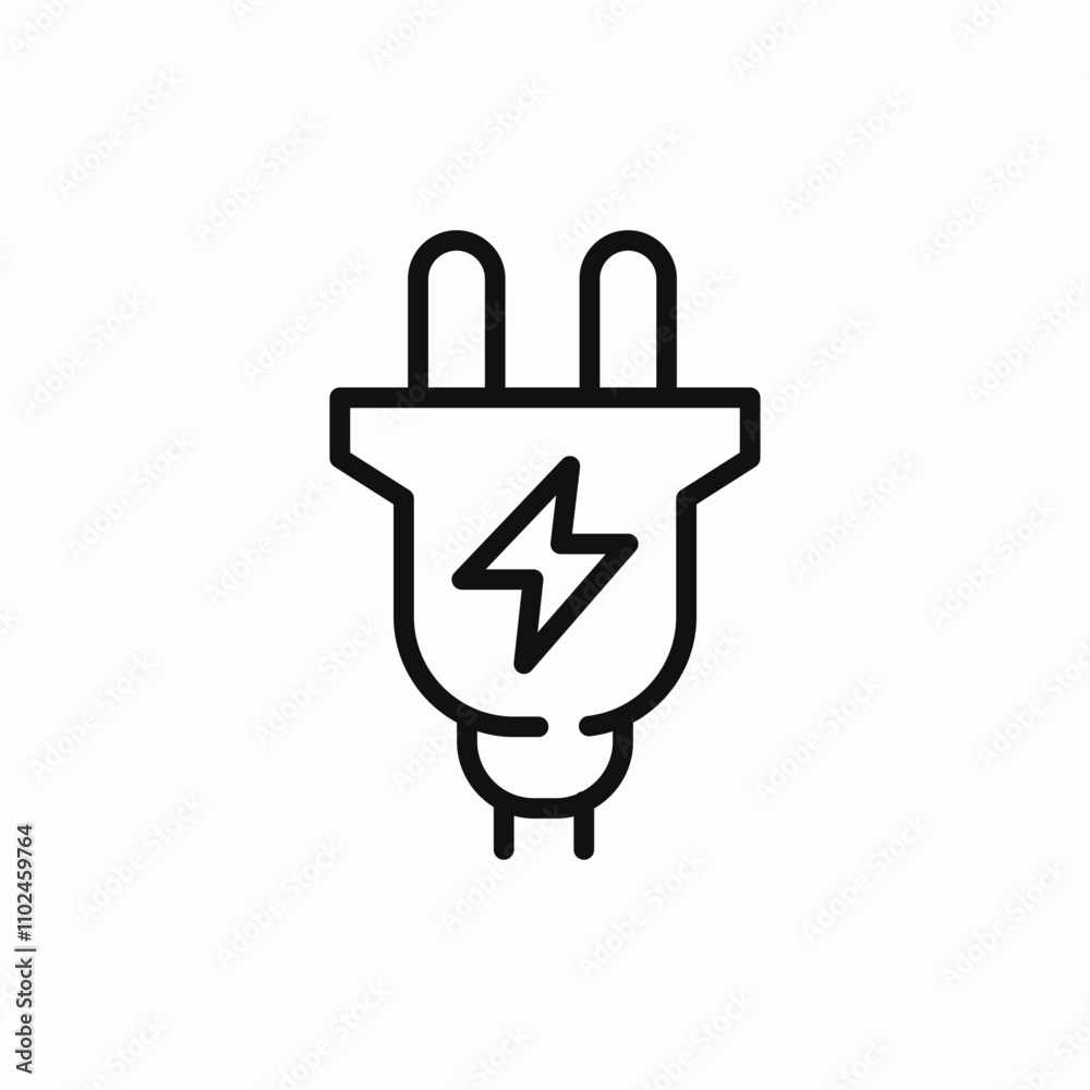 plug energy electric icon sign vector plug energy electric icon sign vector