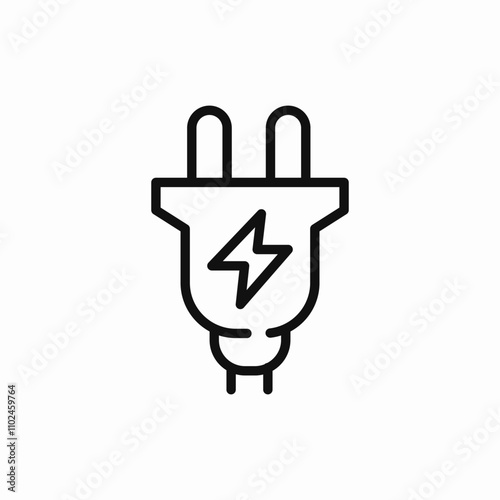 plug energy electric icon sign vector
