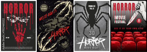 October horror film festival posters