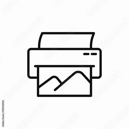 photo print icon sign vector