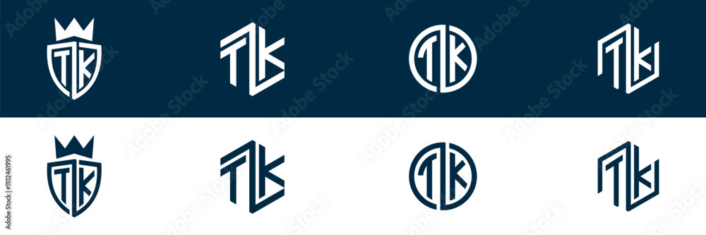 TK KT letter modern logo design TK KT letter modern logo design