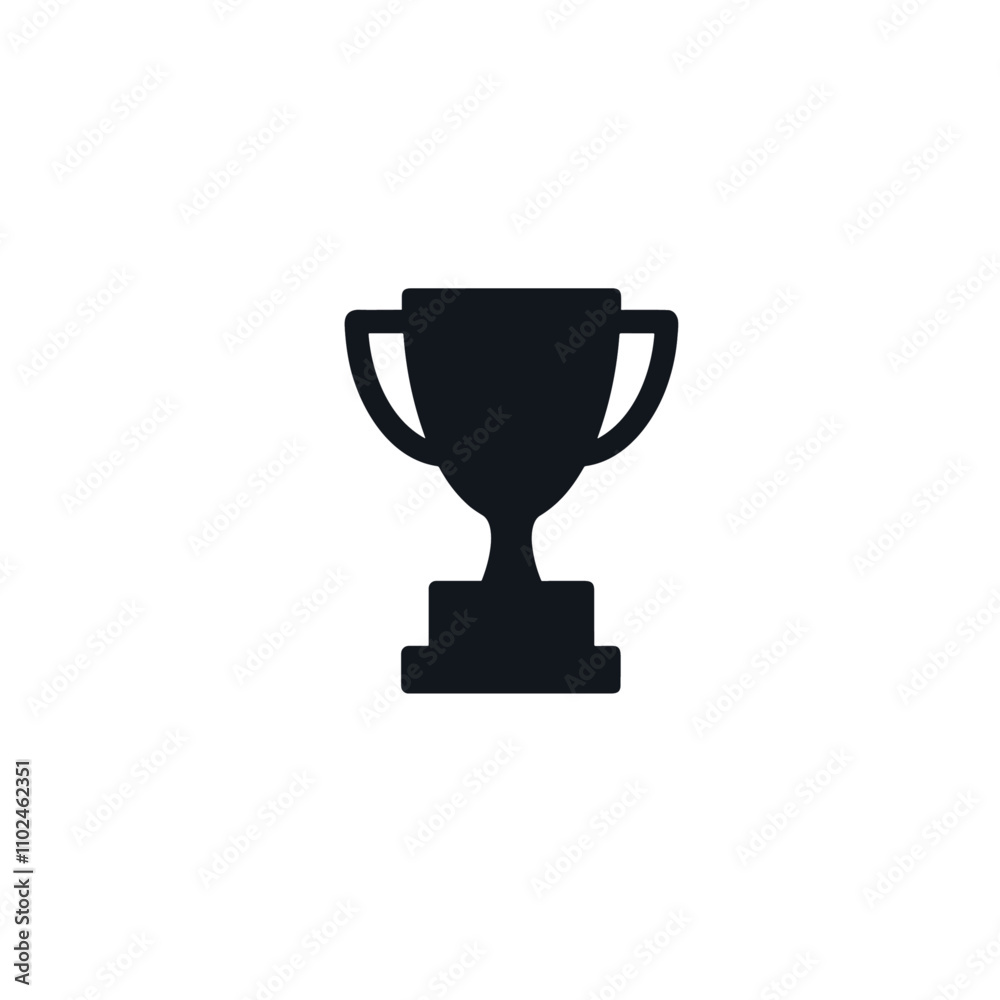 Award cup trophy flat vector design