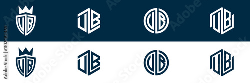 Typography letter UB BU letter logo design