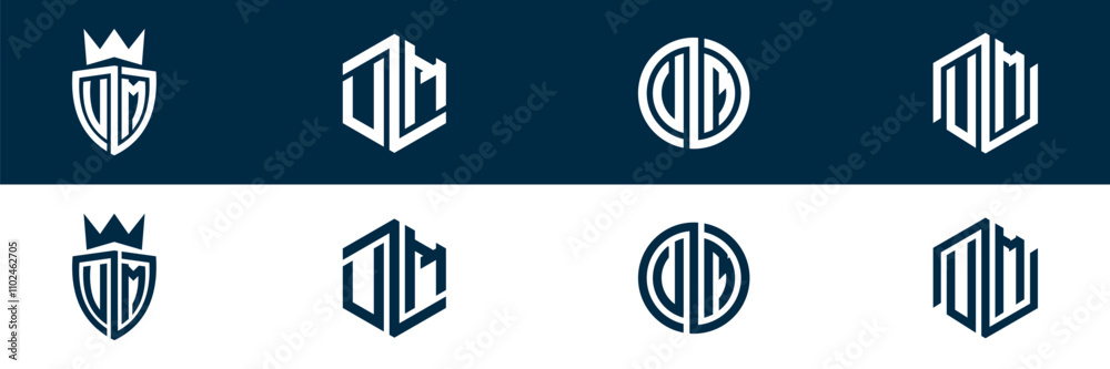 Typography letter UM MU letter logo design Typography letter UM MU letter logo design