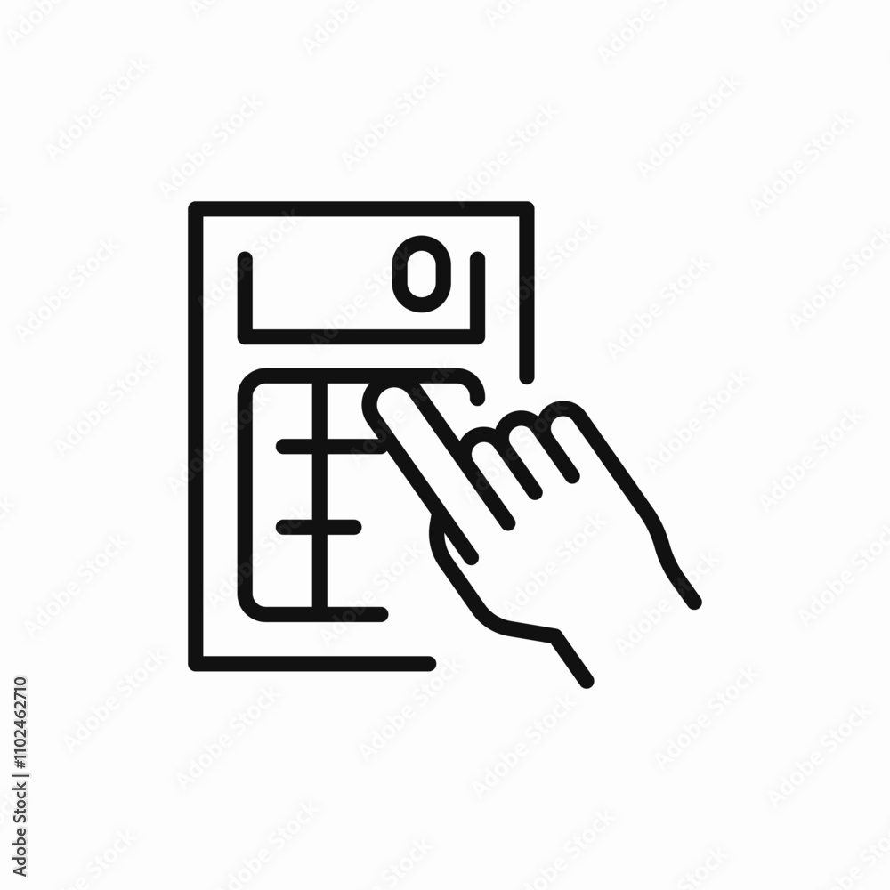 calculator click icon sign vector calculator click icon sign vector
