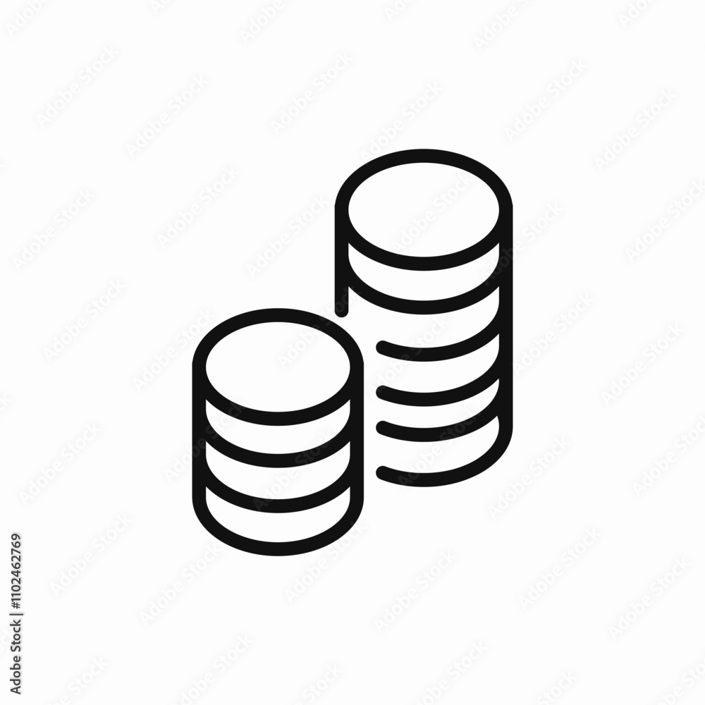 coins cush icon sign vector coins cush icon sign vector