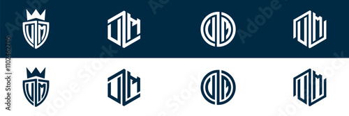 Typography letter UM MU letter logo design