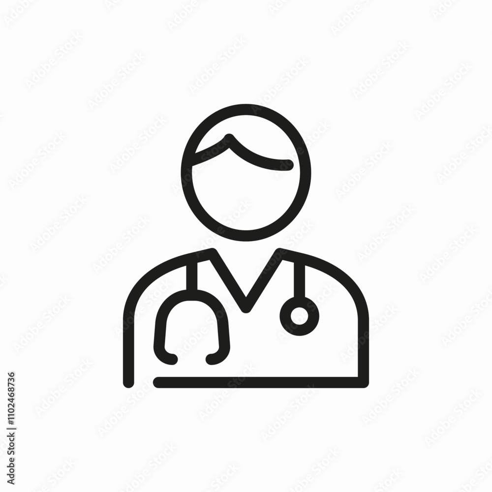Fototapeta premium doctor man icon sign vector