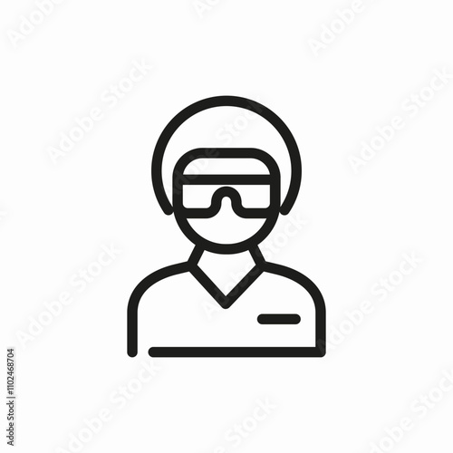 chemistry laboratory man icon sign vector