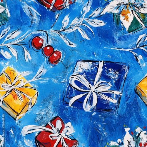 Holiday Gift Pattern with Artistic Touch