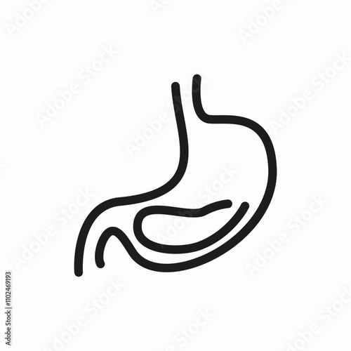 stomatch gut icon sign vector